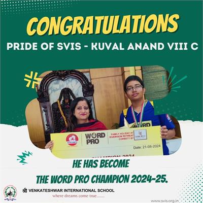 Pride of SVIS - Kuval Anand