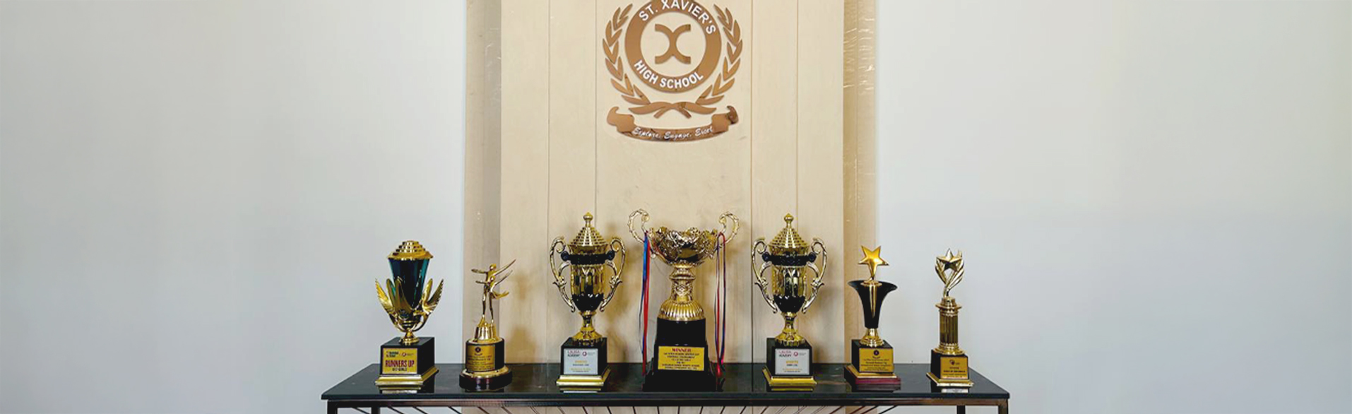 Trophies at the best school in Gurugram.