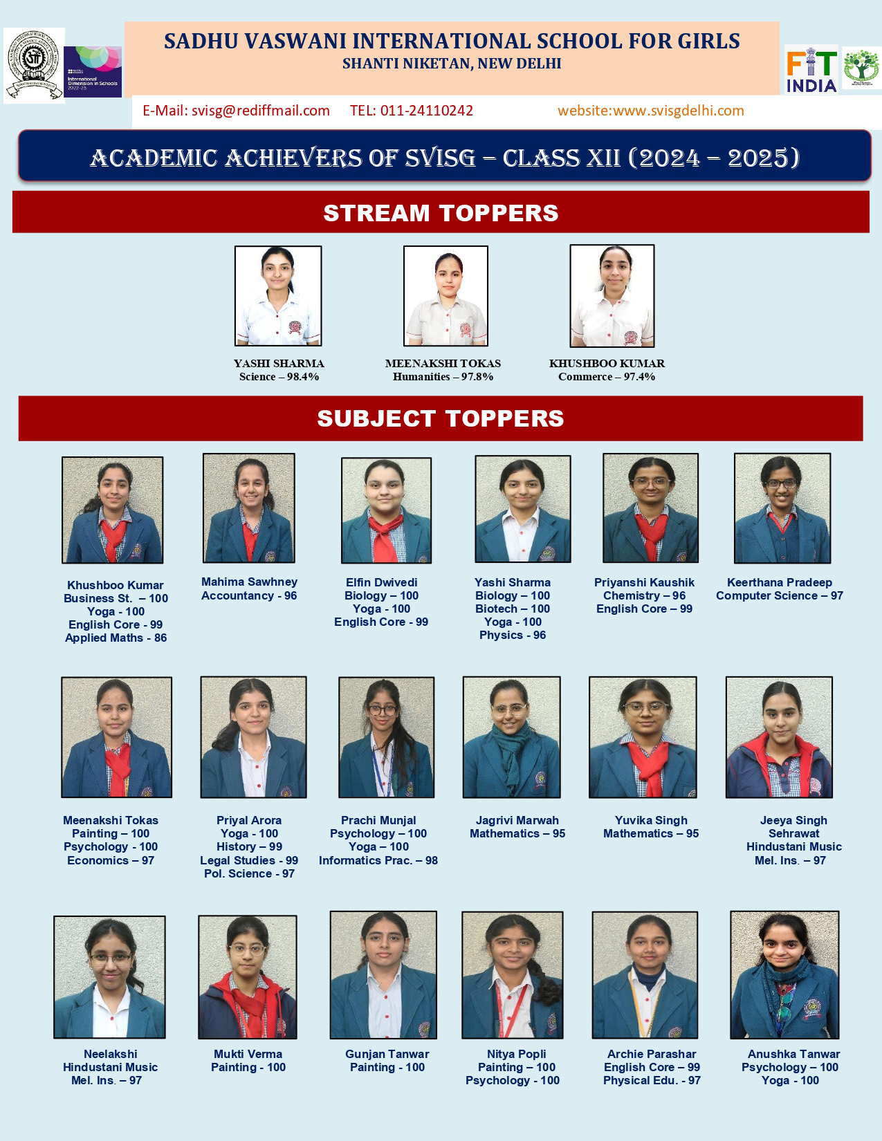 SADHU VASWANI INTERNATIONAL SCHOOL FOR GIRLS