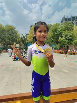Aahana Gupta of Class 2E Wins Double Gold in Roller Skating