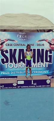 OPG Student Shines at CBSE Central Zone Skating Championship