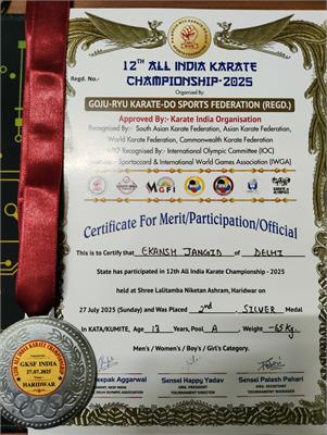 Ekansh Kicks His Way to Silver!