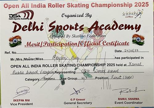 Proud Achievement in Roller Skating