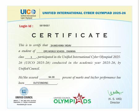 Shaashvika Shines with Dual Olympiad Honors