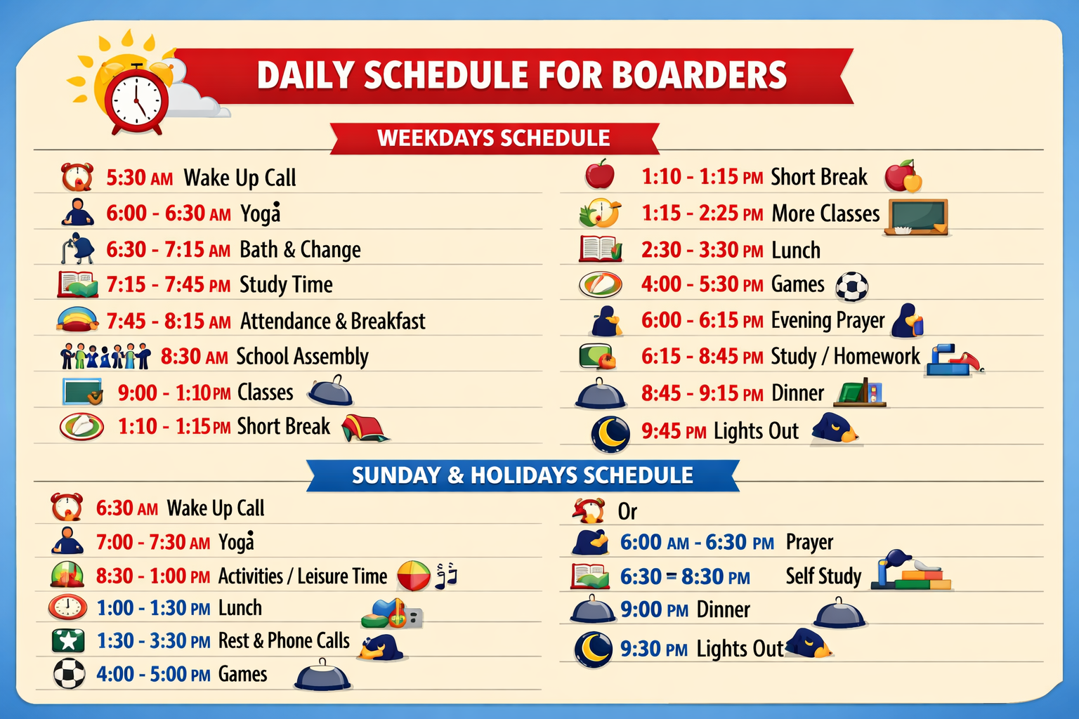 Daily Schedule