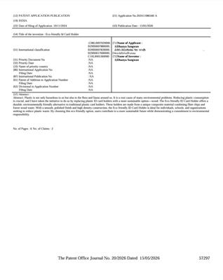 Dhanya Sangwan’s Patent Milestone