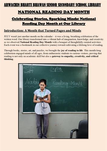 national reading day month 2025