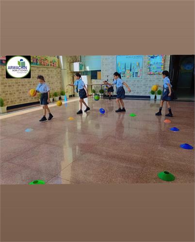 Basketball ball dribbling and shooting class 3 A