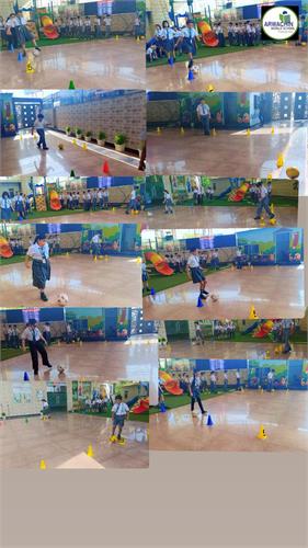 Football-dribbling, & Shooting activity class 5 B