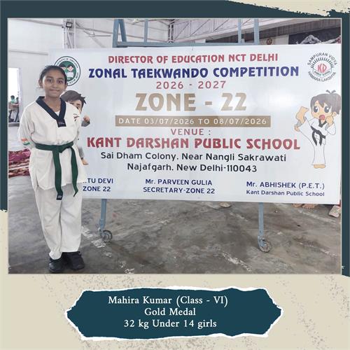 Medals at the Zonal Taekwondo competitions