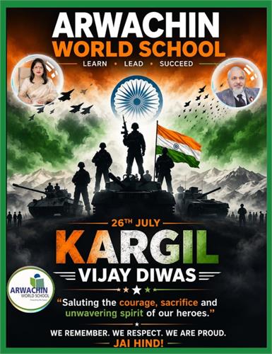 Inter House Poster Making Competition on the occasion of Kargil Vijay Diwas Classes - 3rd to 8th