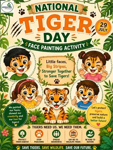 National Tiger Day  Face Painting Activity  Balvatika to Balvatika -2