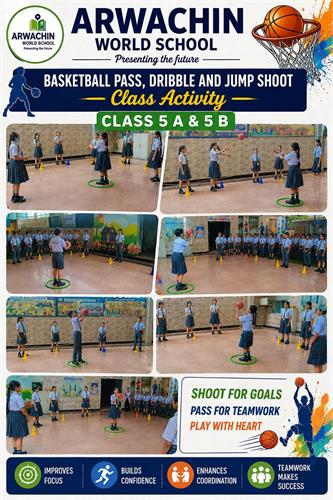 Basketball Pass, Dribble and Jump Shoot  Activity  Class- 5 A & 5 B