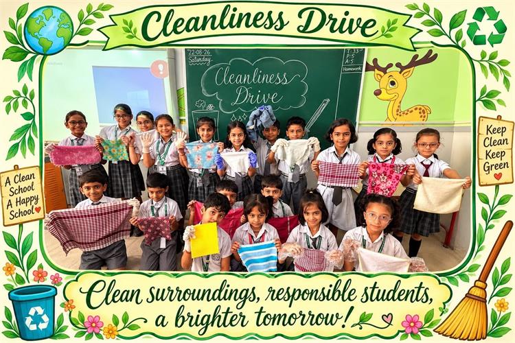 Cleanliness drive  Class -3 to 8