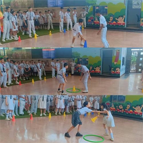 National sports Day Activity pick the cone  Class - 3 to 5