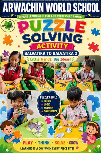 Puzzle solving activity   Class - Balvatika to Balvatika 2
