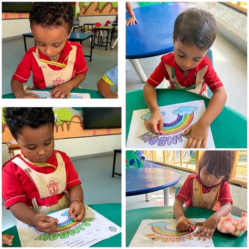 Rainbow Colour Day, Drawing Competition and Plantation Drive
