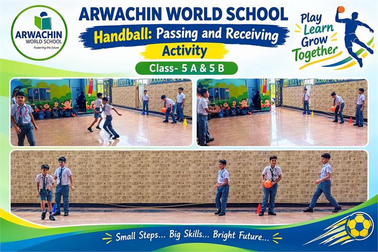 Handball passing and receiving Activity  Class - 5 A & 5 B