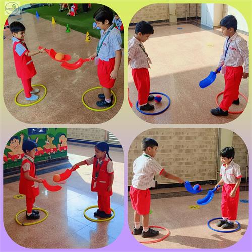 Toss and catch with friends Activity  Class - Balvatika 2A &  2 B